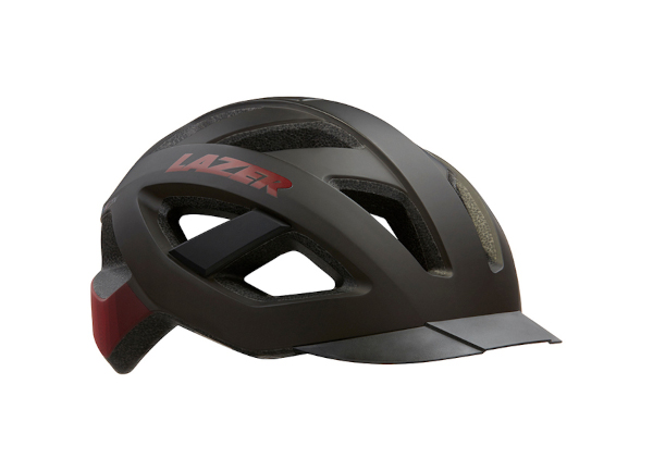 Cameleon Matte Black Red Helmet Carousel Image 2