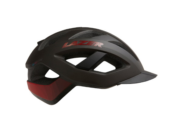 Cameleon Matte Black Red Helmet Carousel Image 1