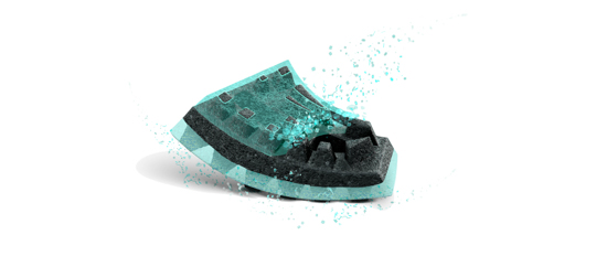 Increased rotational impact protection with KinetiCore