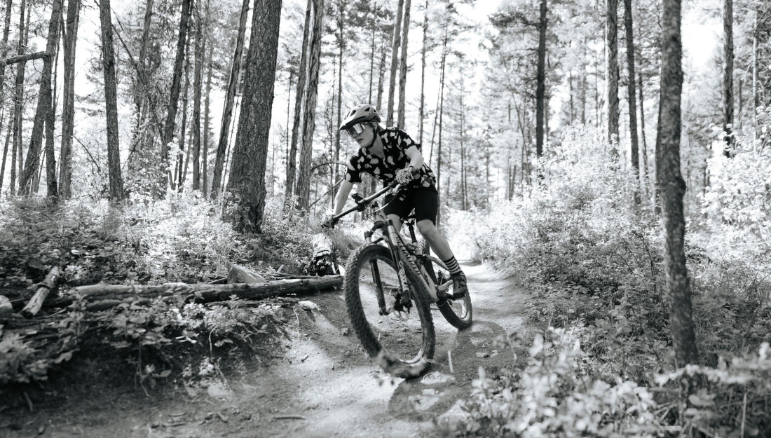 cycliste dans la forêt